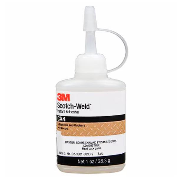 Adhesivo Instantáneo 3M™ Scotch-Weld™ CA40, Transparente, Botella de 1 fl oz (29.5 mL), 12 por Caja